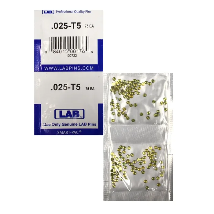 .025 Top Pin – Color-Coded Brass Alloy, Smart Pack of 150 Pins