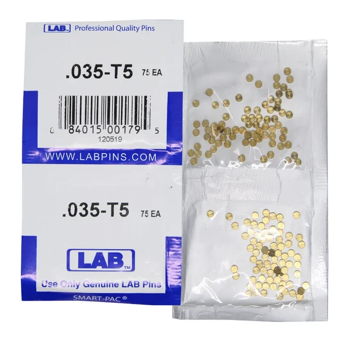 .035 Top Pin – Brass Alloy, Color-Coded, Universal Crown, Smart Pack of 150 Pins