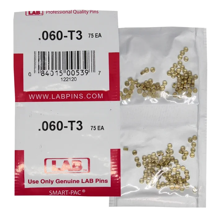 .060 Top Pin, Color-Coded, Brass Alloy – Smart Pack 150 Pins