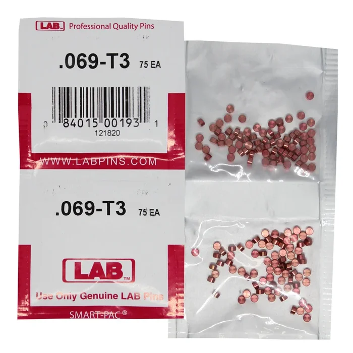 .069 Top Pin – Color-Coded Brass Alloy, Universal Fit, Smart Pack of 150 Pins