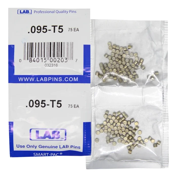 .095 Top Pin – Color-Coded Brass Alloy, .115 Diameter, Universal Smart Pack