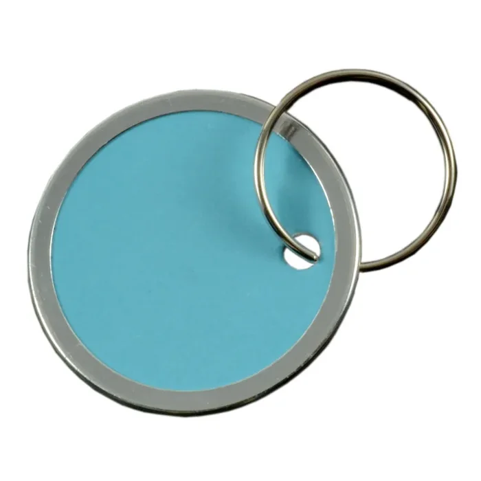 1-1/4″ Blue Paper Tags with Metal Rings