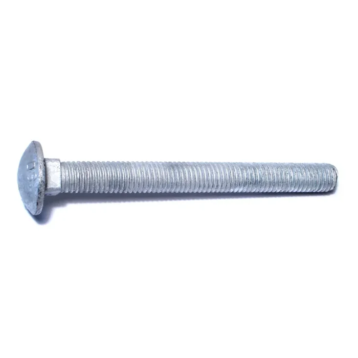 1/2″-13 x 5″ Hot Dip Galvanized Grade 2 / A307 Steel Coarse Thread Carriage Bolts