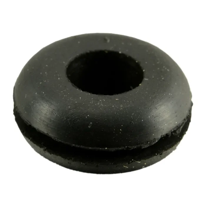 1/4″ x 9/16″ x 1/16″ Black Rubber Grommets