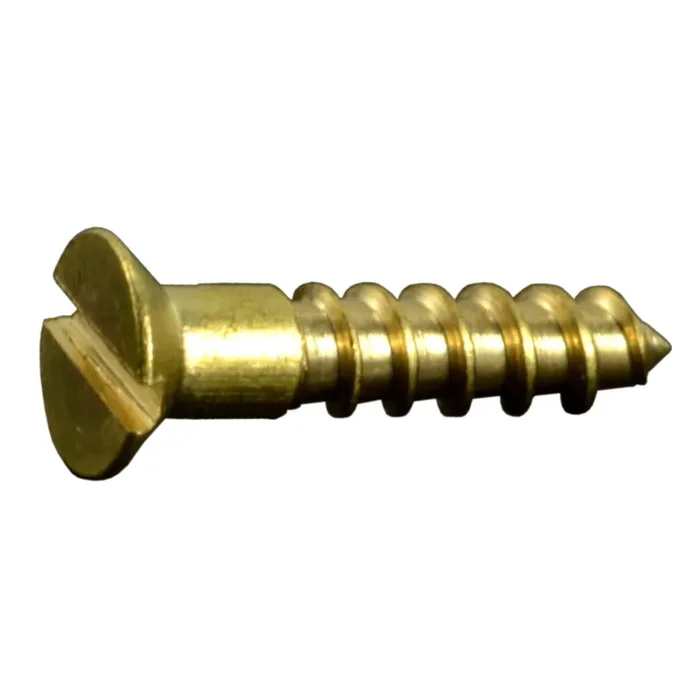 1 x 3/8″ Brass Slotted Flat Head Wood Screws