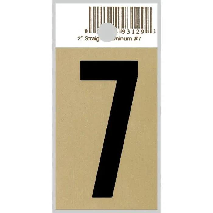 2″ – “7” Straight Black & Gold Numbers