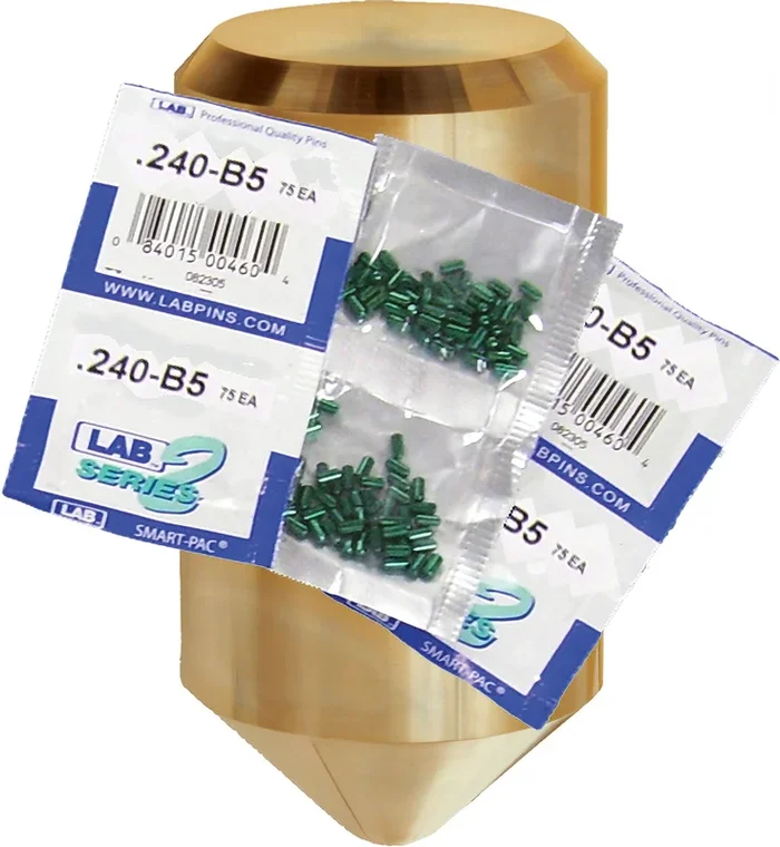 .215 Top Pin – Color-Coded Brass Alloy with Universal Crown – Smart Pack 150 Pins