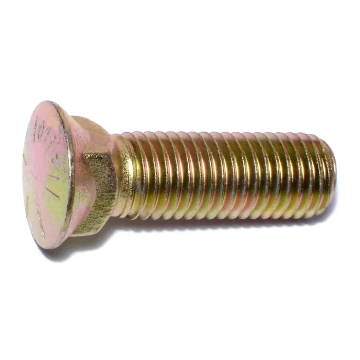 3/4″-10 x 2-1/2″ Zinc Plated Grade 8 Steel Coarse Thread Domed Head Plow Bolts