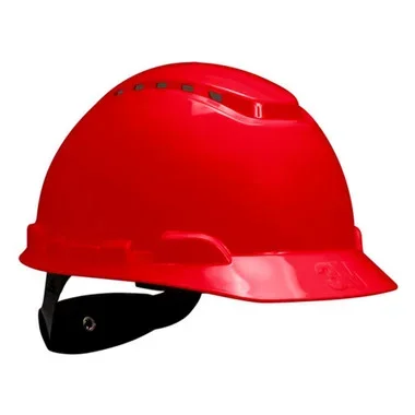 3M Hard Hat H-705V-UV – Red – 4-Point Ratchet Suspension – Vented – with Uvicator 20 EA/Case