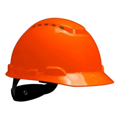 3M Hard Hat H-707V-UV – Hi-Vis Orange – 4-Point Ratchet Suspension – Vented – with UVicator 20 EA/Case
