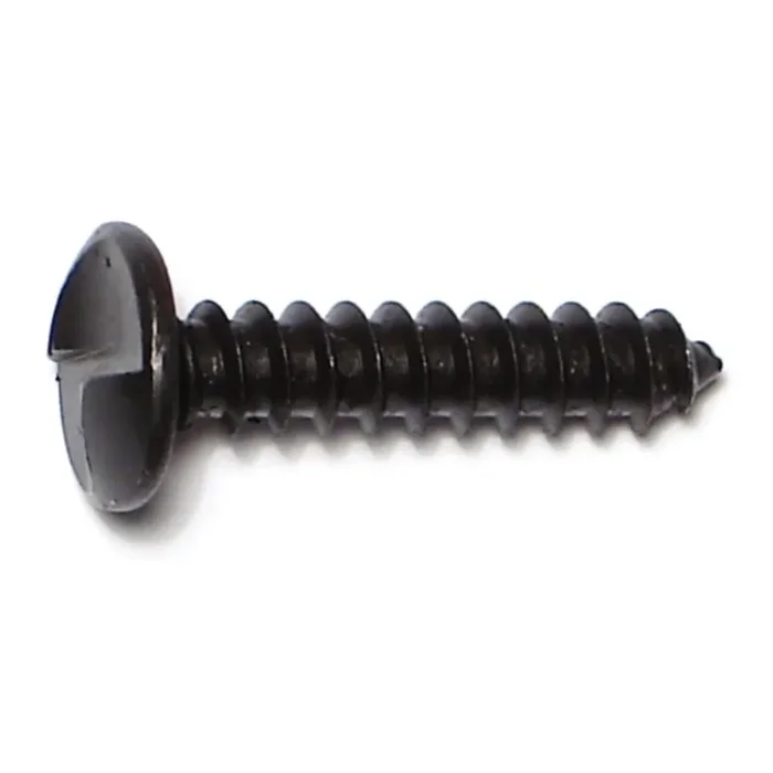 5/16″ x 1-1/2″ Black Oxide Steel Slotted Round Head One-Way Lag Screws