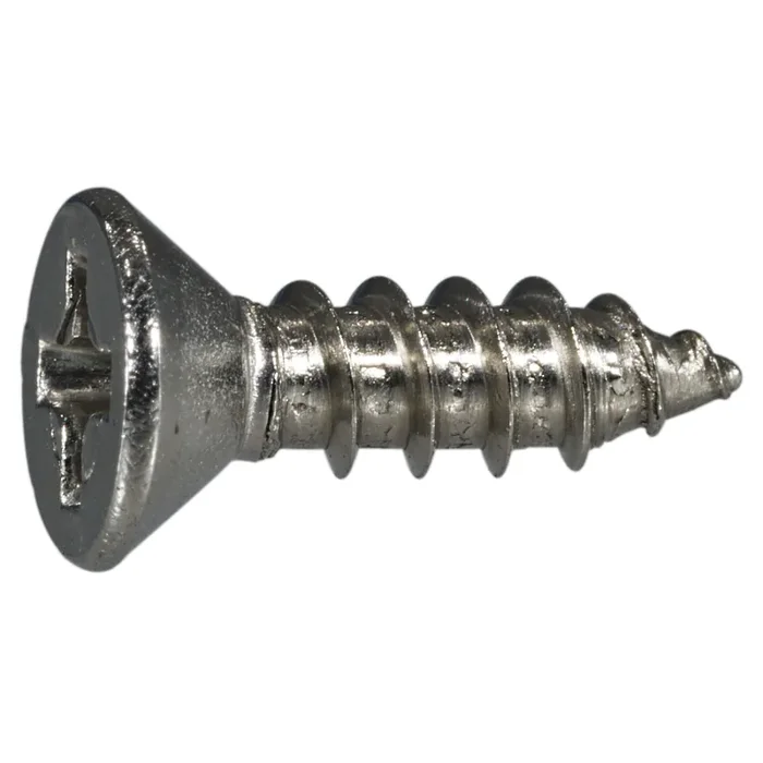 6 x 1/2″ 18-8 Stainless Steel Phillips Flat Head Sheet Metal Screws