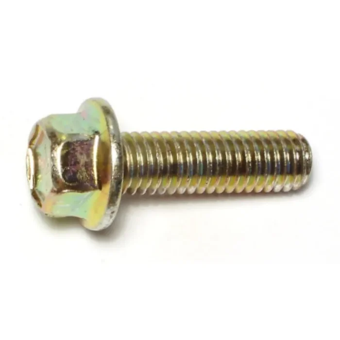 7/16″-14 x 1-1/2″ Zinc Plated Grade 8 Steel Coarse Thread Hex Washer Head Flange Bolts