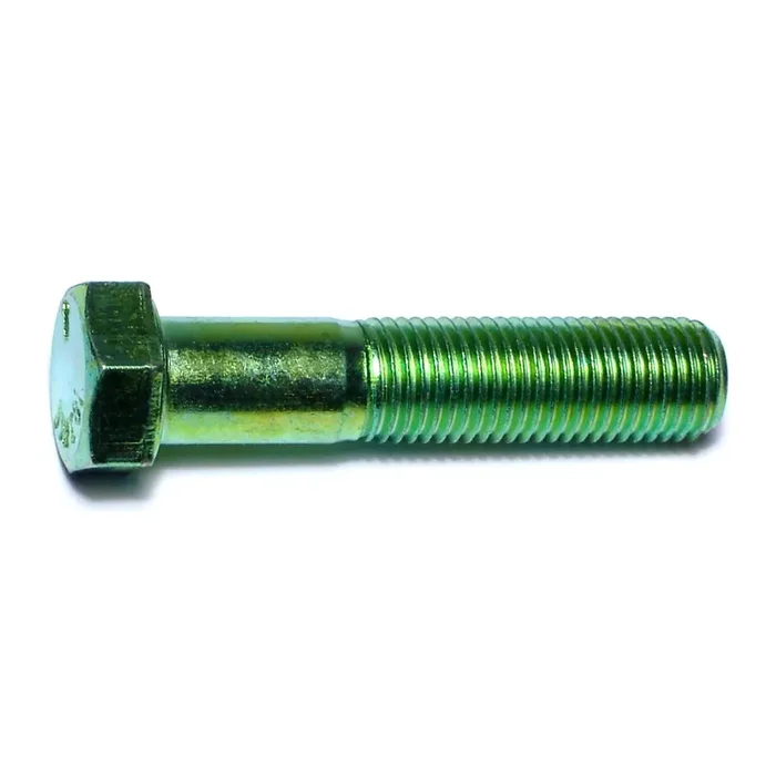 7/16″-20 x 2″ Green Rinsed Zinc Plated Grade 5 Steel Fine Thread Hex Cap Screws