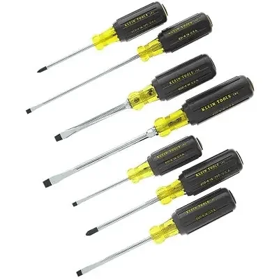 7-Pc Cushion-Grip Screwdriver Set, Phillips/Slotted