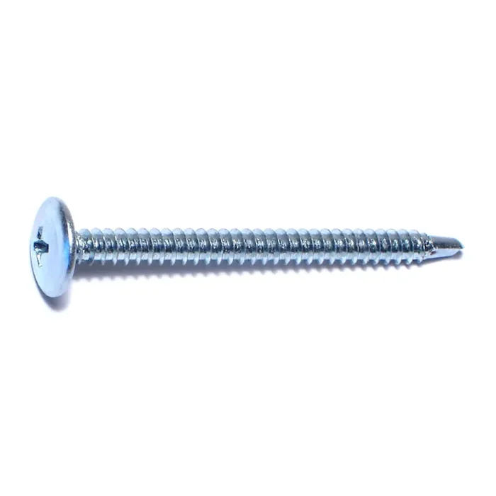 8-18 x 2″ Zinc Plated Steel Modified Phillips Truss Head Self-Drilling Screws