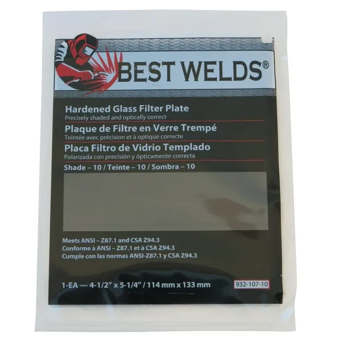 Best Welds Glass Filter Plate 4-1/2″ x 5-1/4″ Shade 10