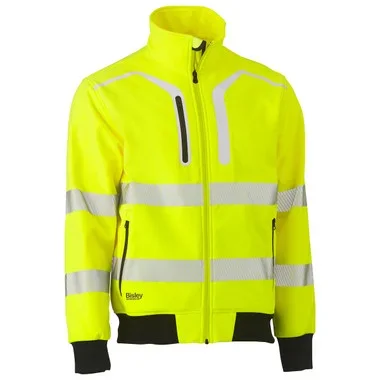 Bisley Hi-Vis Cold Gear ANSI Type R Class 3 Soft Shell Jacket – Yellow – 1/EA – 333M6979T