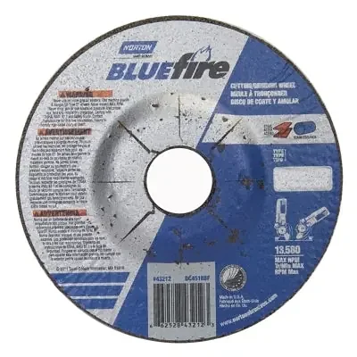 Bluefire Type 27 Depressed Center Wheel, 4-1/2 in x 1/8 x 7/8, 30 Grit, Zirconia Alumina