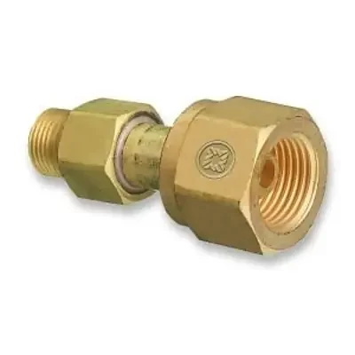Brass Cylinder Adaptor, CGA-300 Commercial Acetylene To CGA-200 “MC” Acetylene