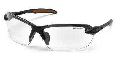 Carhartt Spokane Black Frame/Clear Lens Safety Eyewear – 12/Pair Poly Bag