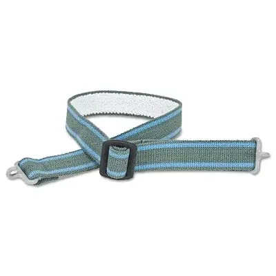 Chinstrap, for MSA Hard Hats, Attaches to Shell, 3/4 in W, Gray/Blue Stripes