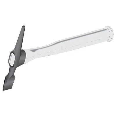 Chipping Hammer, 12 in OAL, 16 oz Head, Chisel and Pick, Thermoplastic Handle