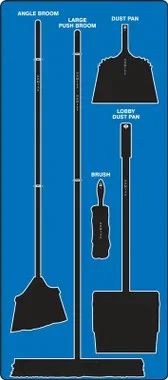 Clean & Sweep Store-Boards Board Yellow Shadow Black Board Only Ultra Aluma-Lite 1/Each – PSB714YLBK