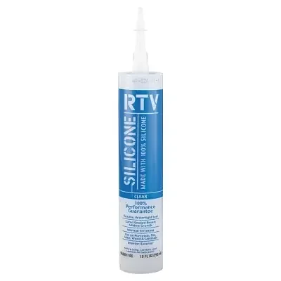 Contractor RTV Silicone Sealant, 10 oz, Cartridge, Clear