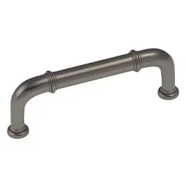 Cottage Style 3 Inch (76mm) Center to Center, Overall Length 3-7/16 Inch Black Mist Kitchen Cabinet Pull/Handle