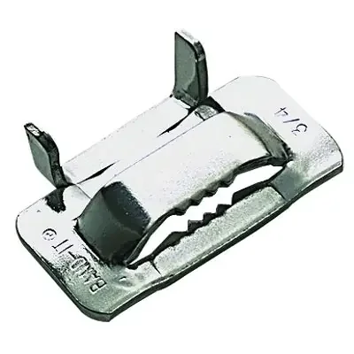 Ear-Lokt Buckles, 1/2 in, Stainless Steel 201