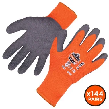 Ergodyne ProFlex 7401 Coated Lightweight Winter Work Gloves – Orange – 144-pair