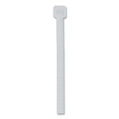 General Purpose Cable Tie, 50 lb Tensile Strength, 11.1 in L, Natural, 100 EA/BG