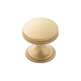 Hickory Hardware American Diner Collection 1″ (25.4mm) Diameter Mushroom Cabinet Door Drawer Knob in Brushed Golden Brass
