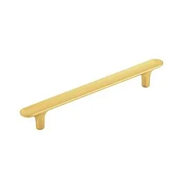 Hickory Hardware Maven Collection 6-5/16″ (160mm) Center to Center Cabinet Pull in Brushed Golden Brass
