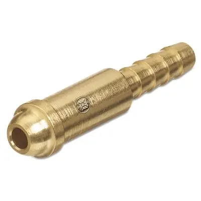 Inert Arc Nipple, 200 psig, Brass, 2-7/32 in L, Barb for 5/16 in Hose ID, B-Size 5/8 in-18