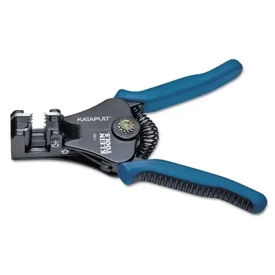 Katapult Wire Stripper/Cutter, 6-5/8 in L, 8 AWG to 22 AWG, Blue/Black