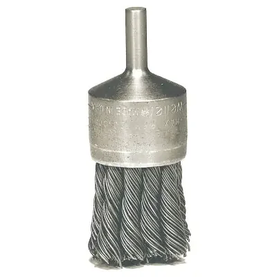 Knot Wire End Brush, Steel Bristles, 3/4 in Brush dia x 0.020 in Wire, 25000 RPM, 1 EA/EA