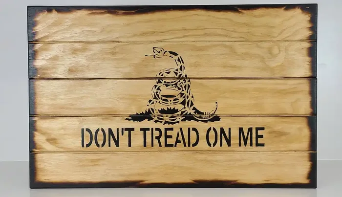 Liberty Home “Don‘t Tread on Me” Hidden Gun Storage Sign Charred Finish