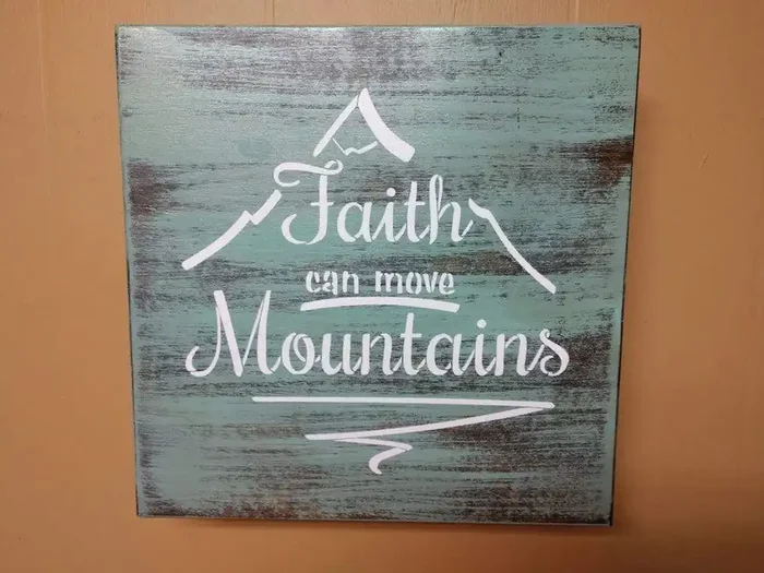 Liberty Home “Faith Can Move Mountains” Mini Concealment Wall Art Box