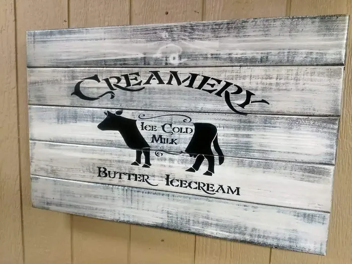 Liberty Home “Ice Cold Milk” Farmhouse Style Gun Concealment Wall Art