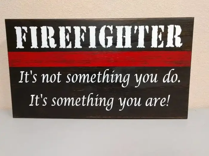 Liberty Home Mini Thin Red Line Firefighter Concealment Art