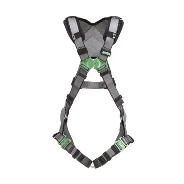 MSA V-FIT Harness w/Back D-Ring – Quick-Connect Leg Straps – Shoulder Padding – Standard – 10194630