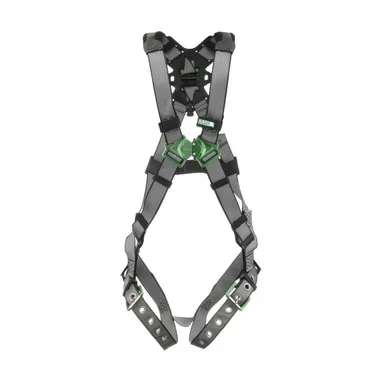 MSA V-FIT Harness w/Back D-Ring – Tongue Buckle Leg Straps – Super Extra Large – 10195094