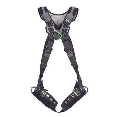 MSA V-FLEX Harness w/Back & Front D-Rings – Tongue Buckle Leg Straps – Extra Small – 10211320