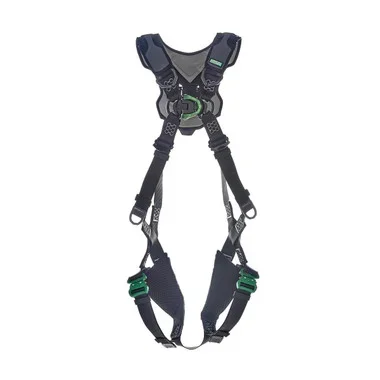 MSA V-FLEX Standard Harness w/Back & Front D-Rings – Quick Connect Leg Straps – Standard – 10211317