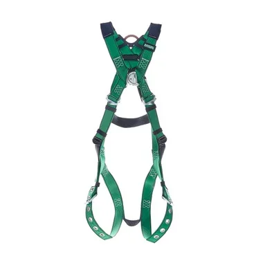 MSA V-FORM Harness w/Back & Front D-Rings – Tongue Buckle Leg Straps Quick Connect Chest Buckle – Super Extra Large – 10206068