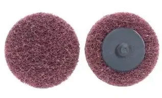 NORTON 3″ DIA MAROON MEDIUM NON-WOVEN QUICK-CHANGE BUFFING DISC