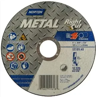 NORTON CUT OFF WHEEL 5″X 0.040″ X 7/8″ TY41