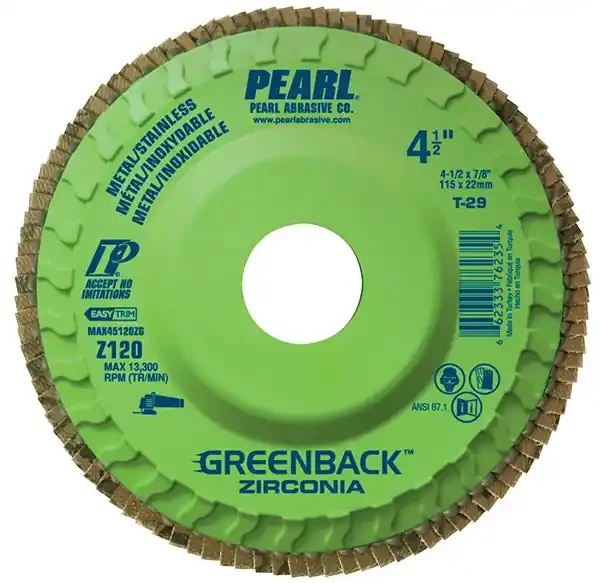 Pearl Greenback Zirconia Maxidisc Trimmable Flap Wheel